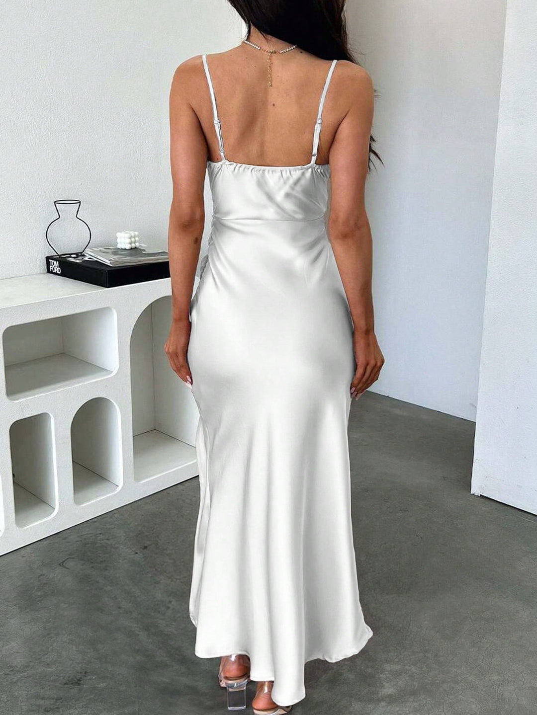 SHEIN maxi ruha, fehér