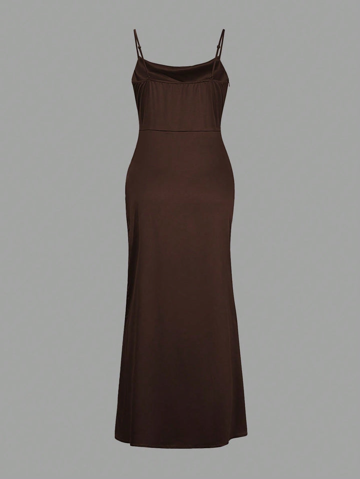 Rochie maxi SHEIN, maro