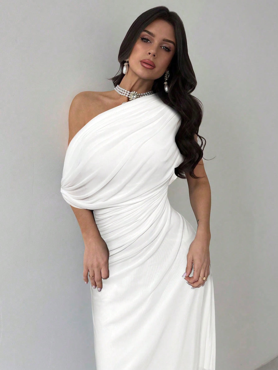 Rochie maxi SHEIN, alb