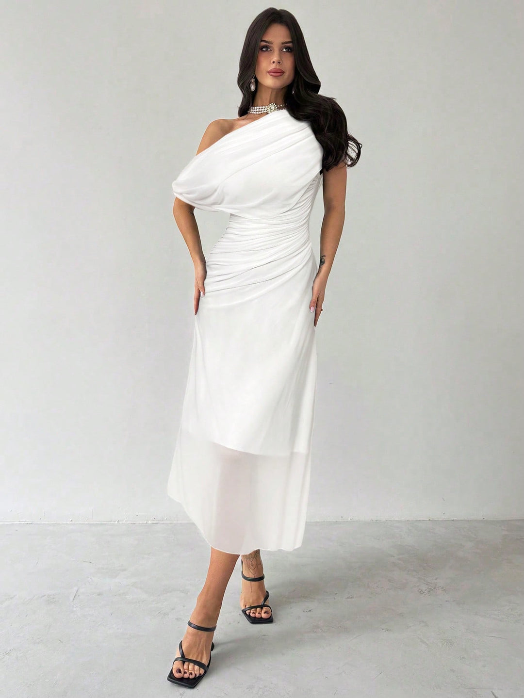 Rochie maxi SHEIN, alb