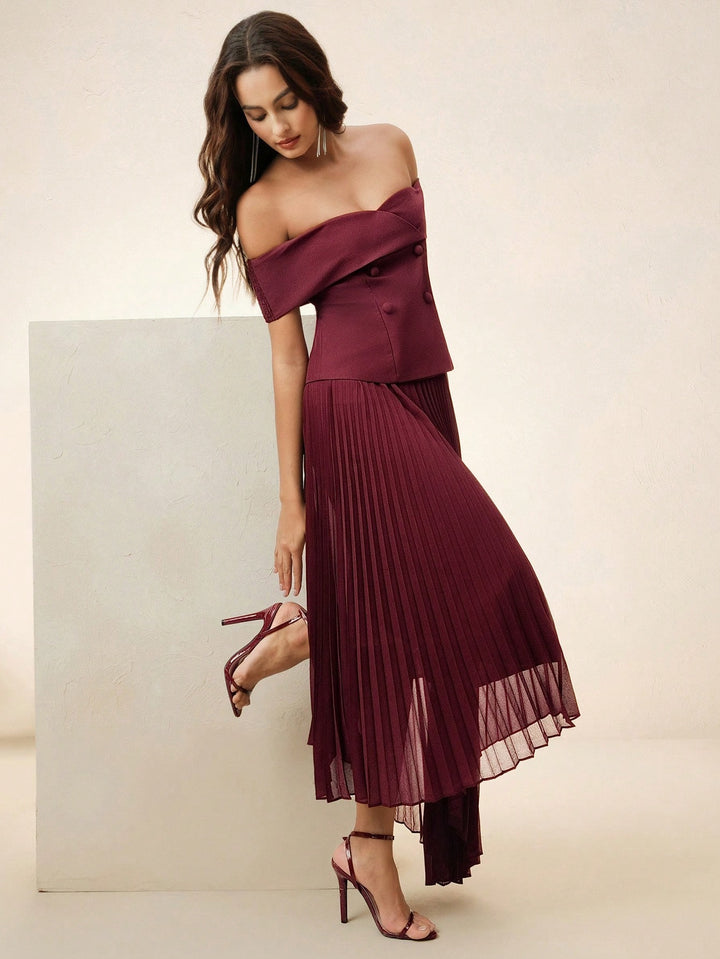 Rochie maxi SHEIN, vișiniu