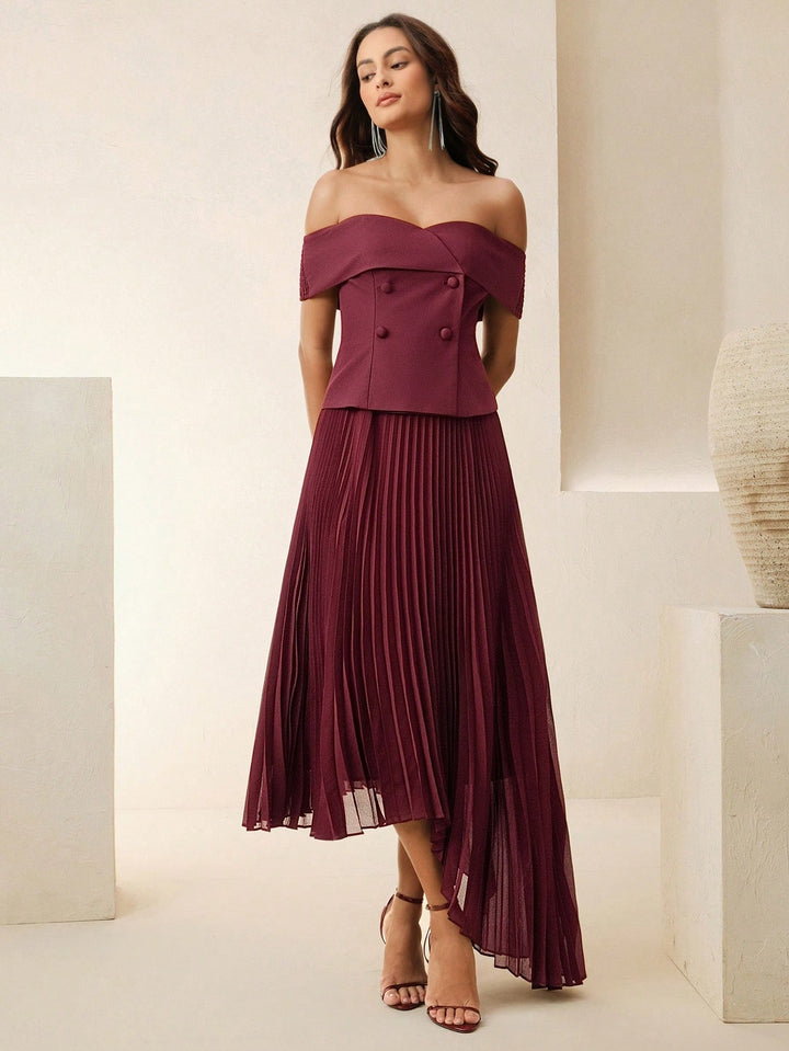 Rochie maxi SHEIN, vișiniu