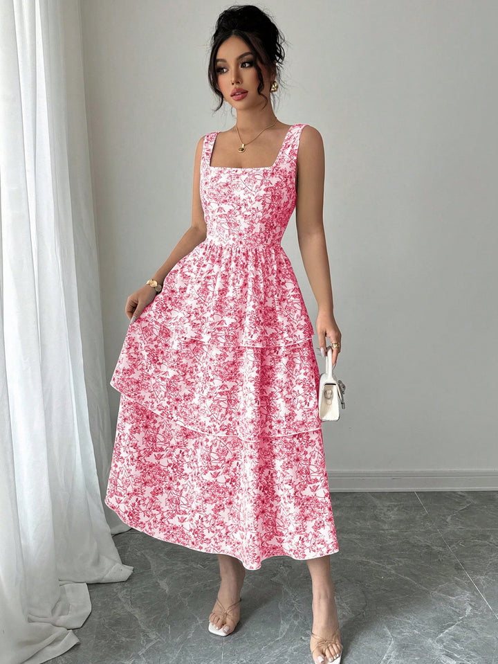 SHEIN maxi ruha, rózsaszín