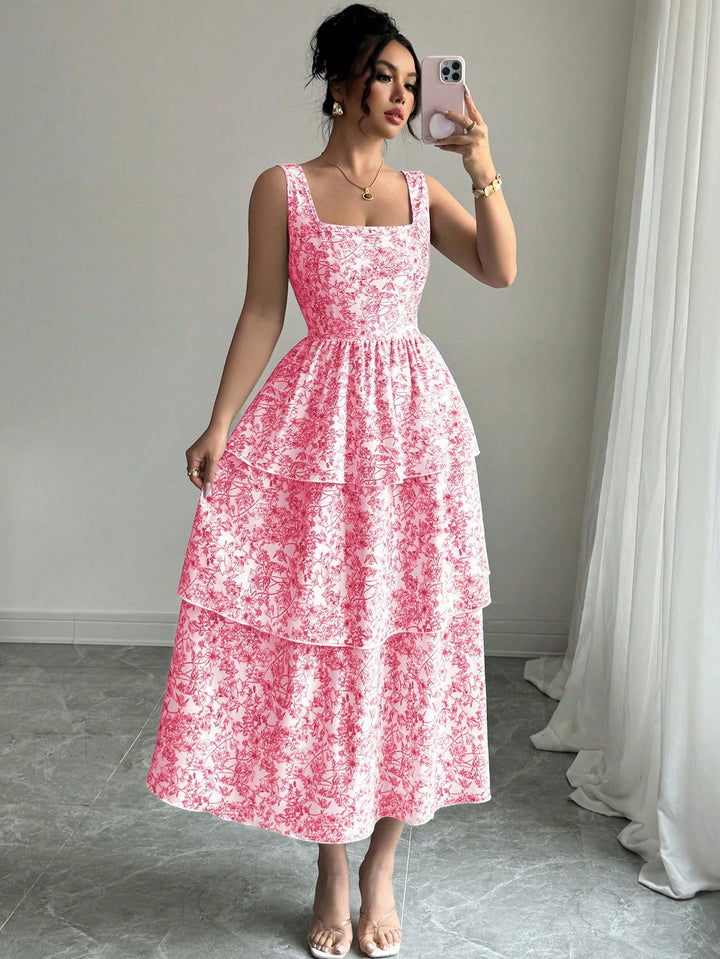 SHEIN maxi ruha, rózsaszín