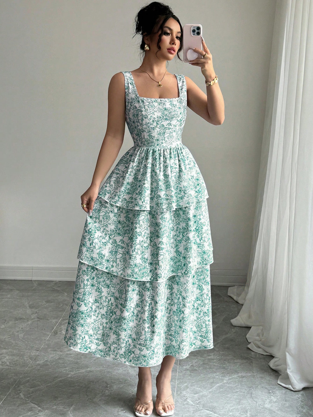 Rochie maxi SHEIN, mix culori