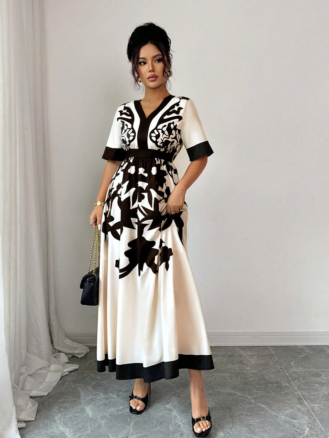 Rochie midi SHEIN, bej