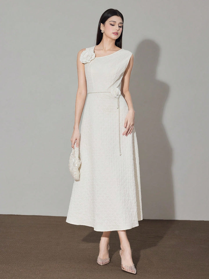 Rochie midi SHEIN, crem