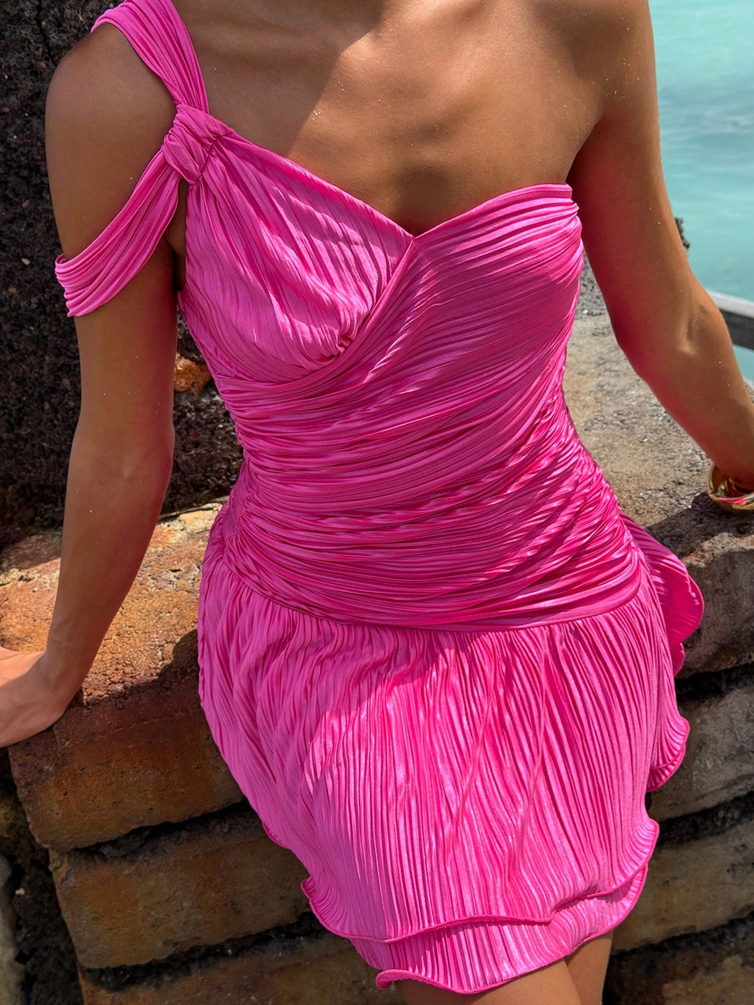Shein mini dress, pink