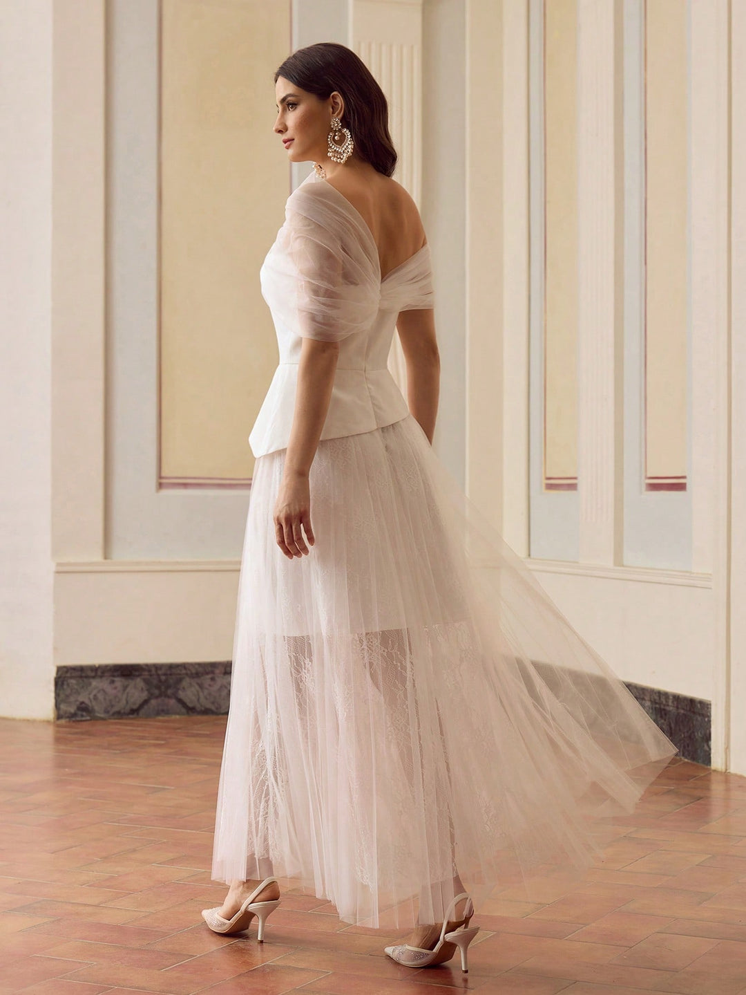 SHEIN maxi ruha, fehér