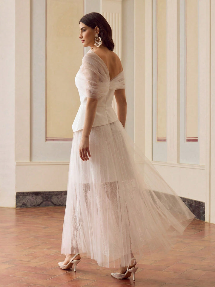 SHEIN maxi ruha, fehér