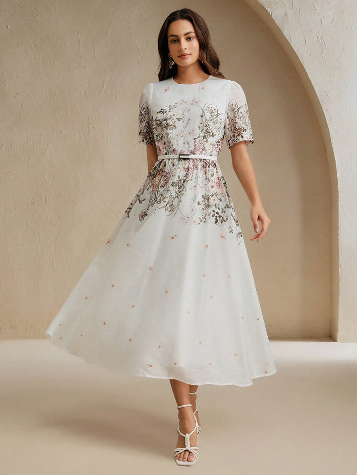 SHEIN maxi ruha, fehér