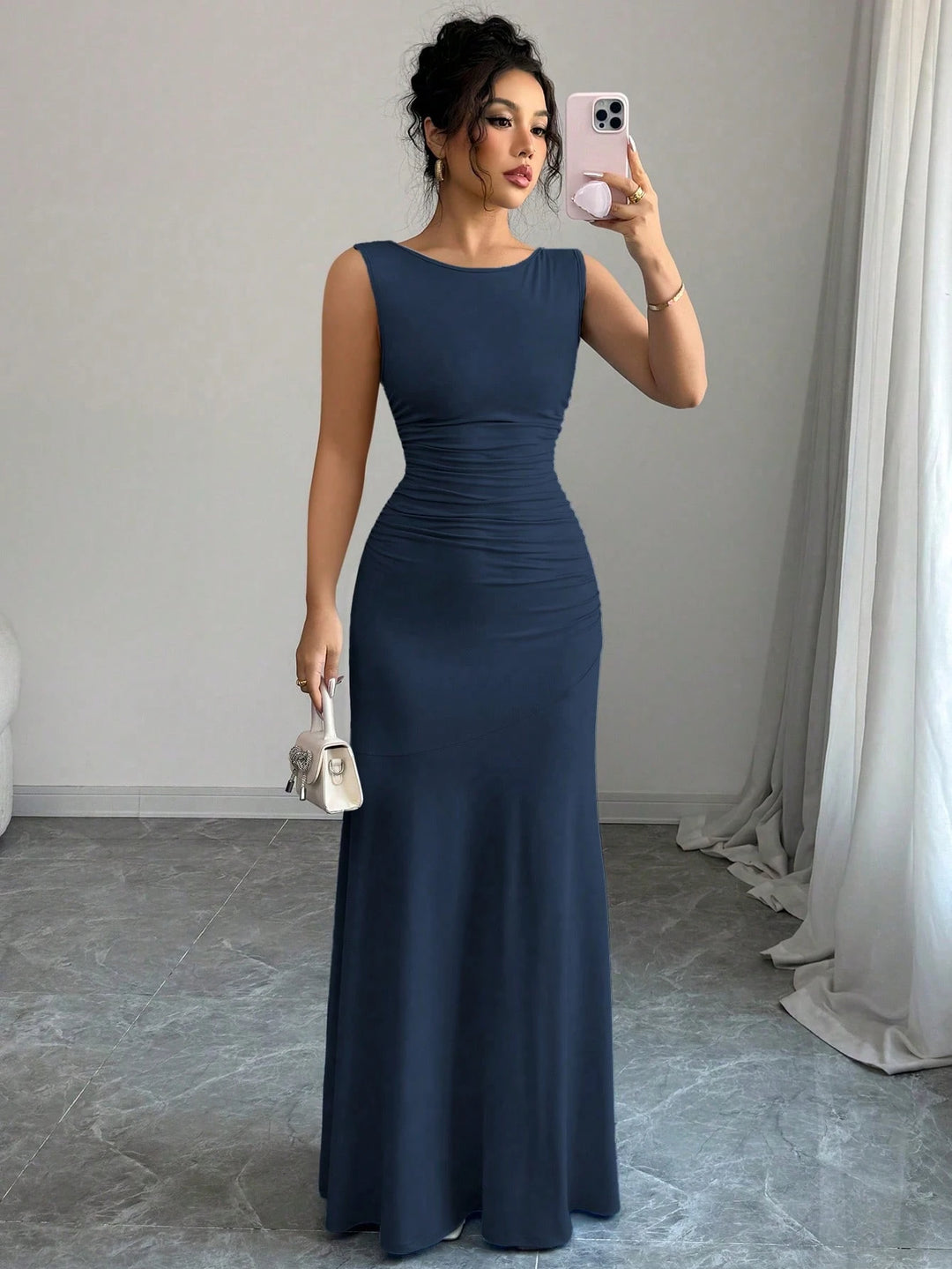 Rochie maxi SHEIN, albastru