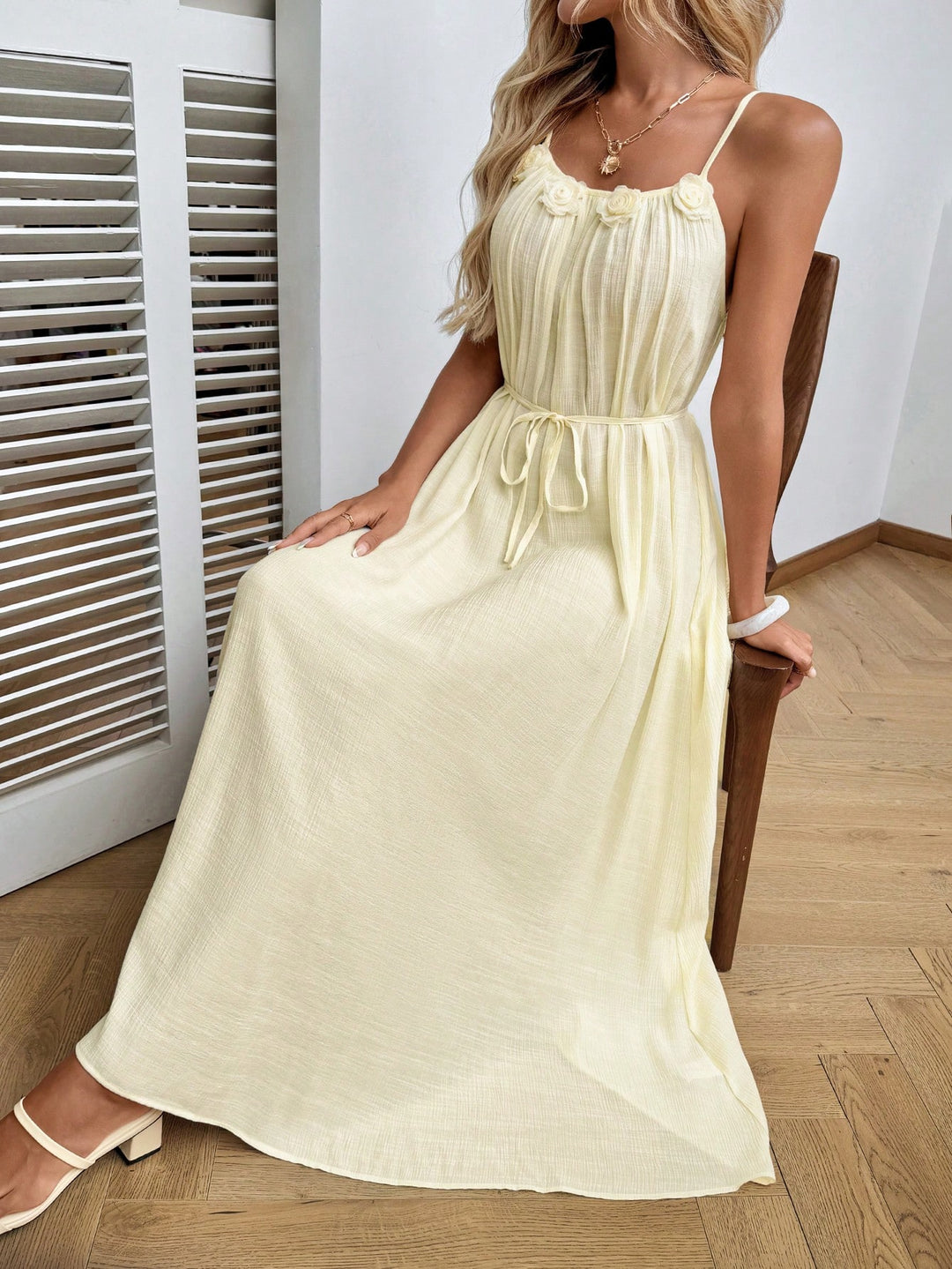 Rochie maxi SHEIN, galben