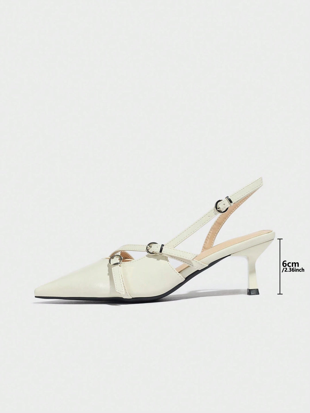 Pantofi cu toc SHEIN, crem