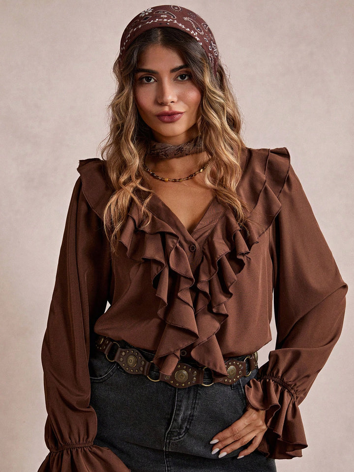 SHEIN blúz, barna