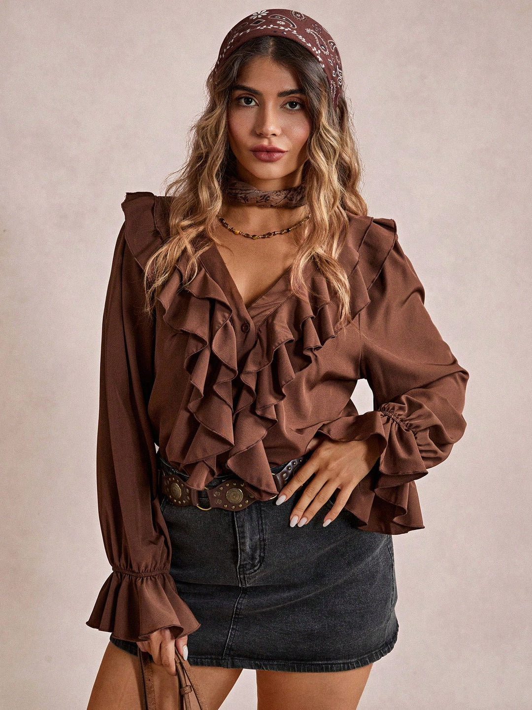SHEIN blúz, barna