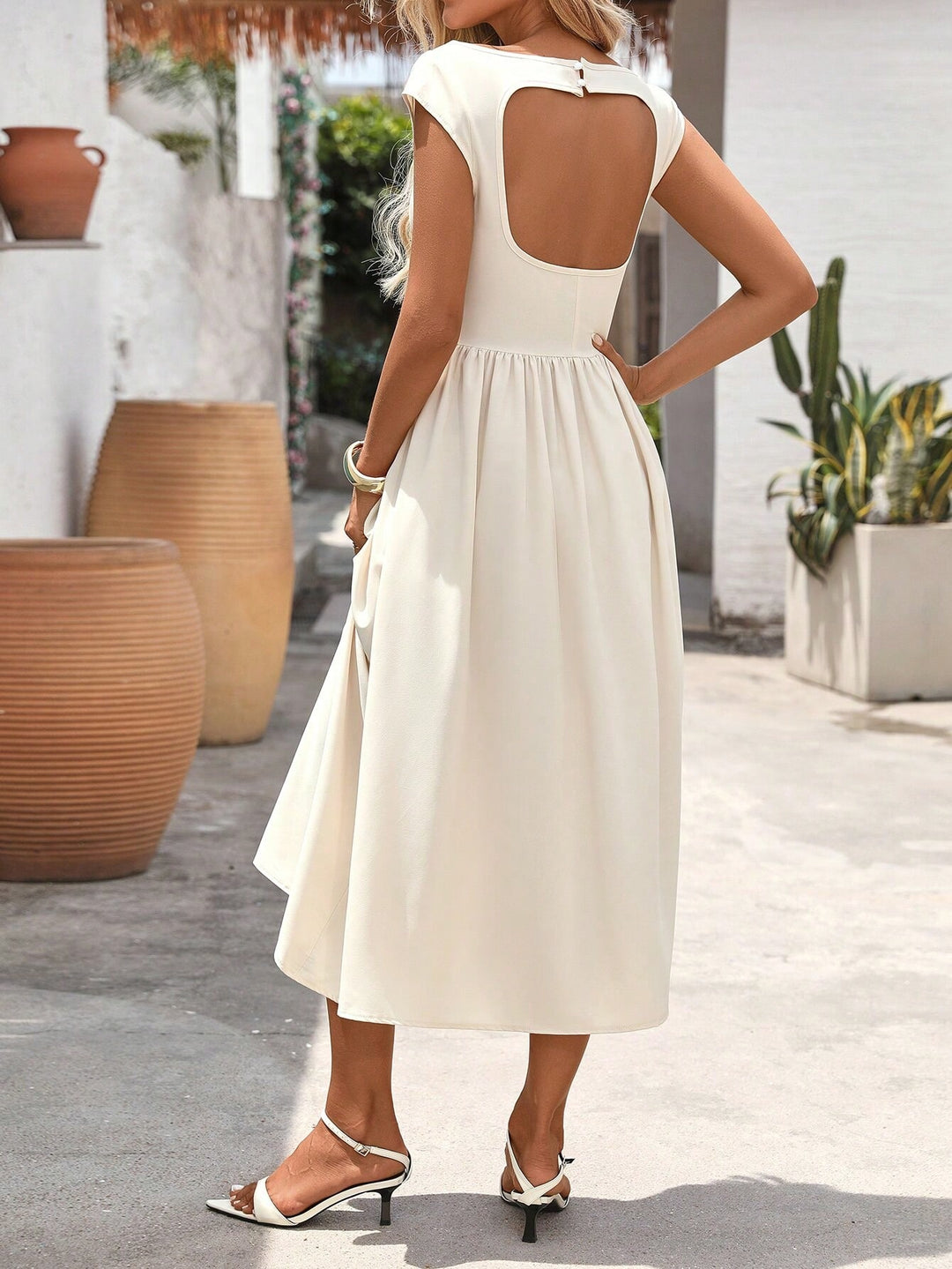 Rochie maxi SHEIN, bej