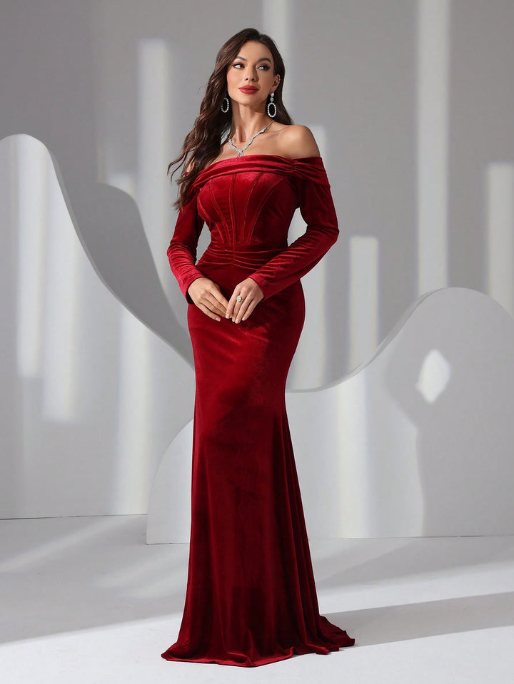 Rochie de ocazie SHEIN, vișiniu