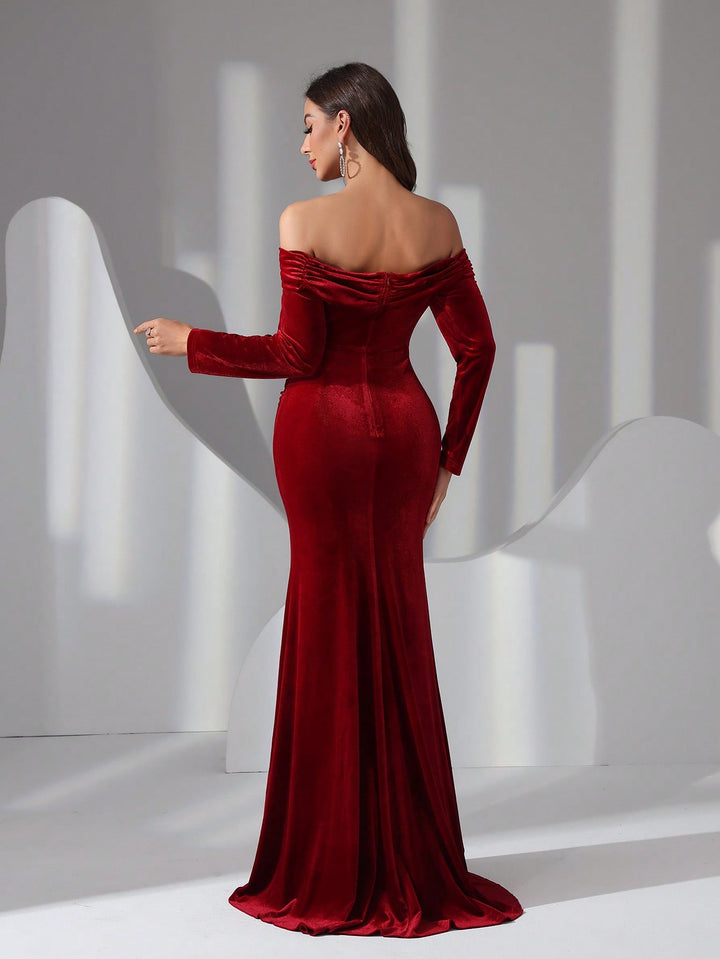 Rochie de ocazie SHEIN, vișiniu