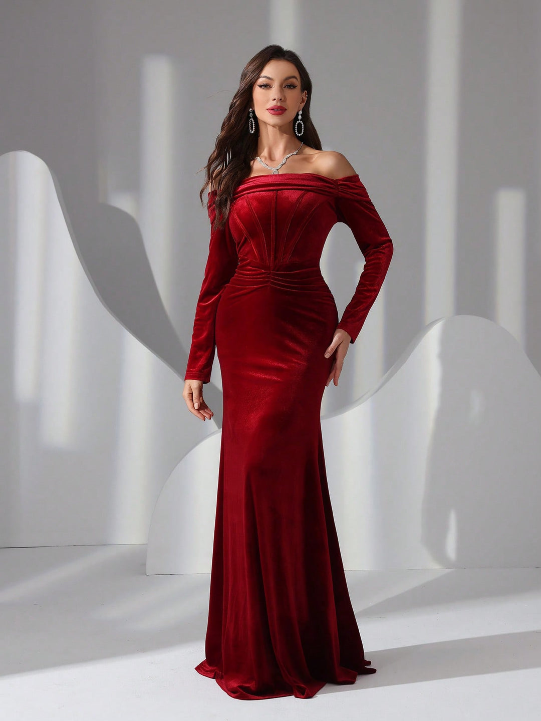 Rochie de ocazie SHEIN, vișiniu