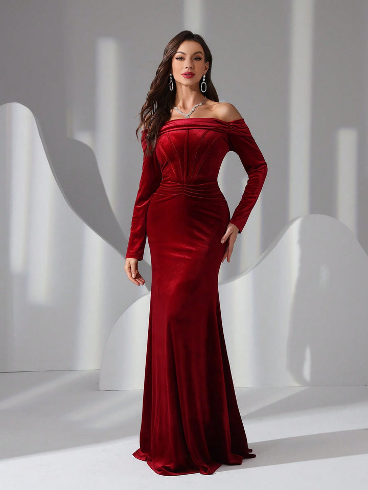 Rochie de ocazie SHEIN, vișiniu