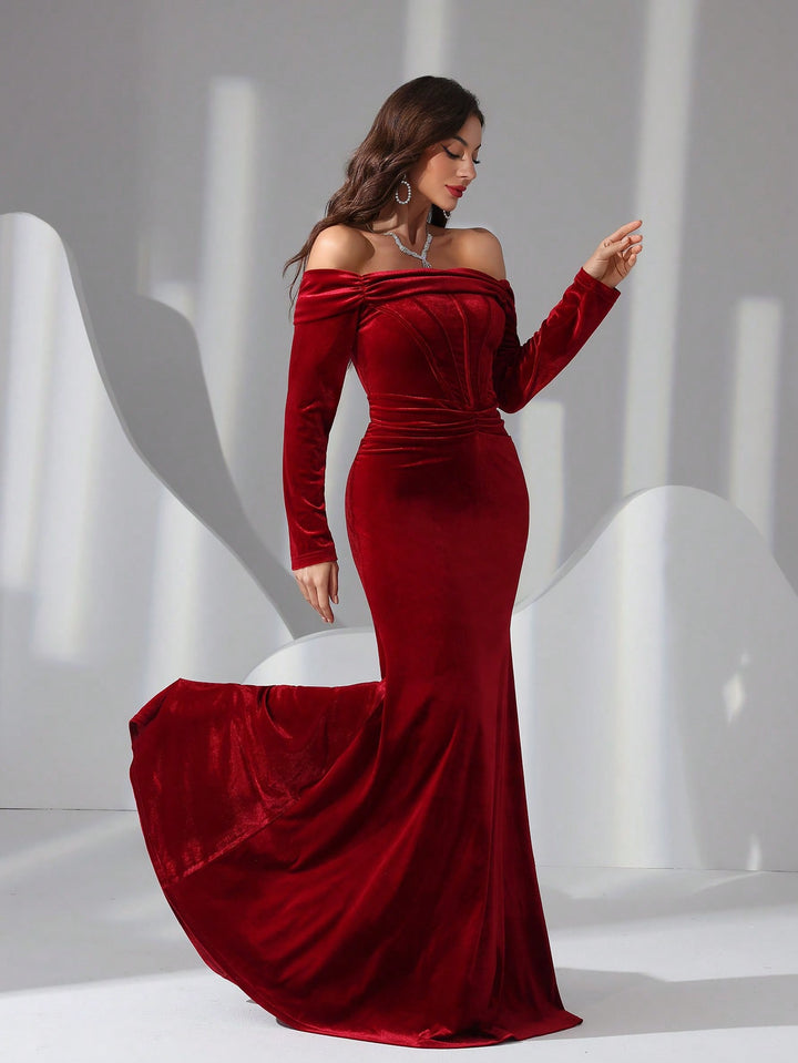 Rochie de ocazie SHEIN, vișiniu