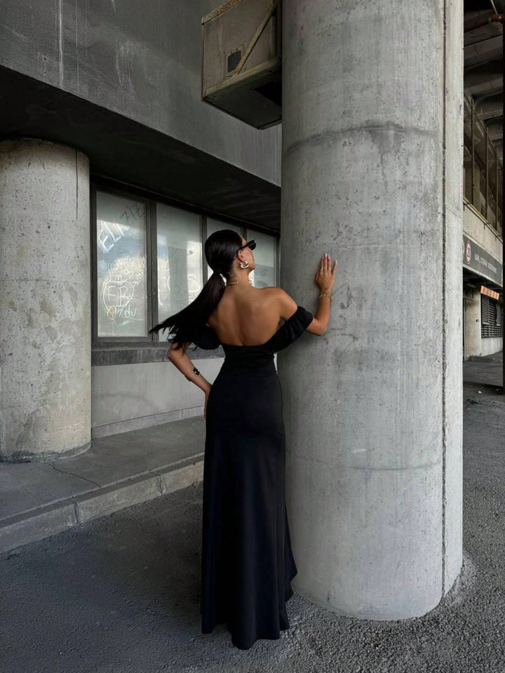 SHEIN maxi ruha, fekete