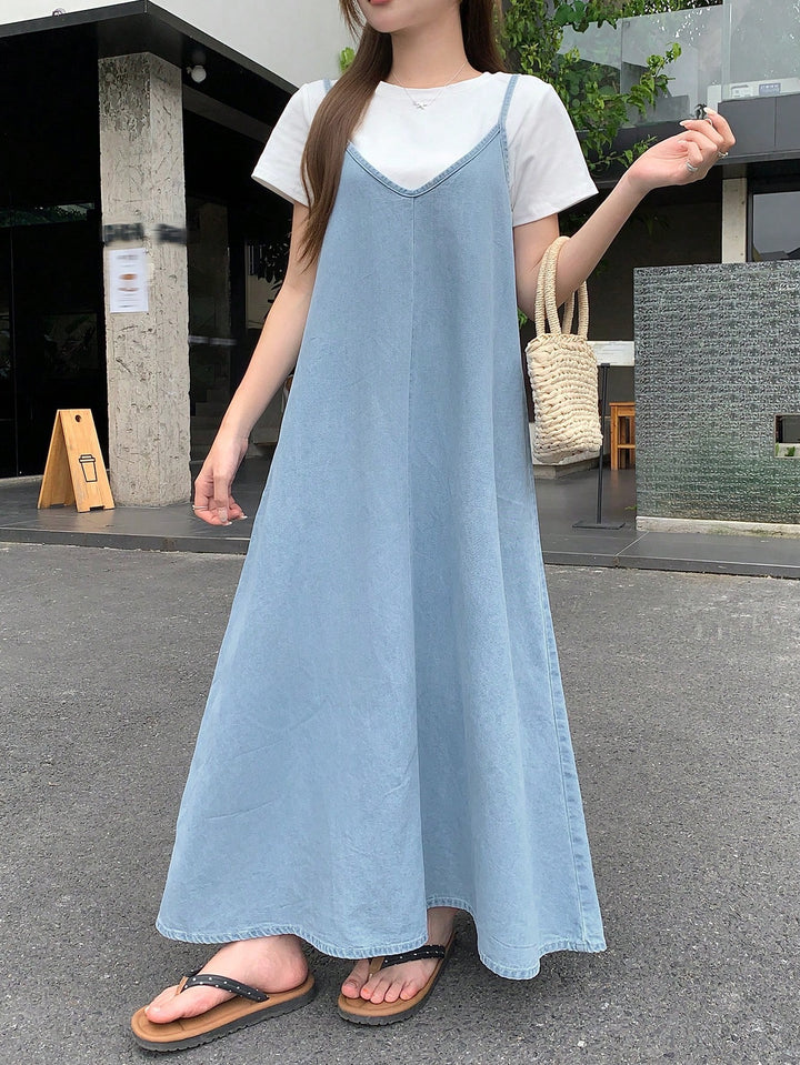 Shein maxi ruha, kék
