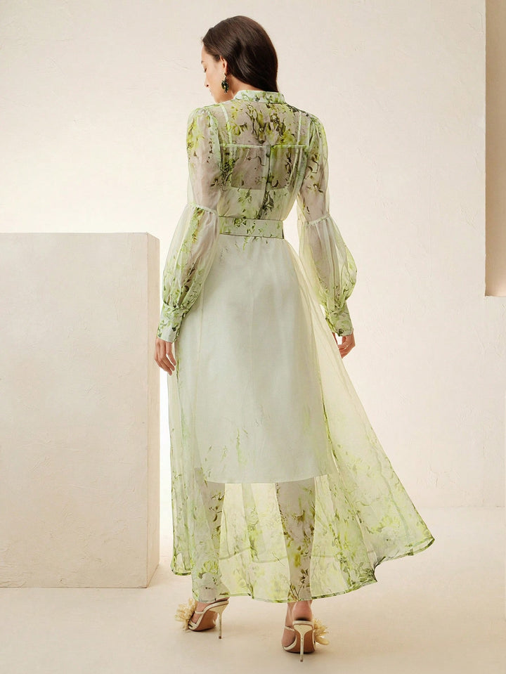 Rochie maxi SHEIN, verde