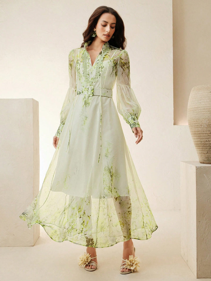 Rochie maxi SHEIN, verde