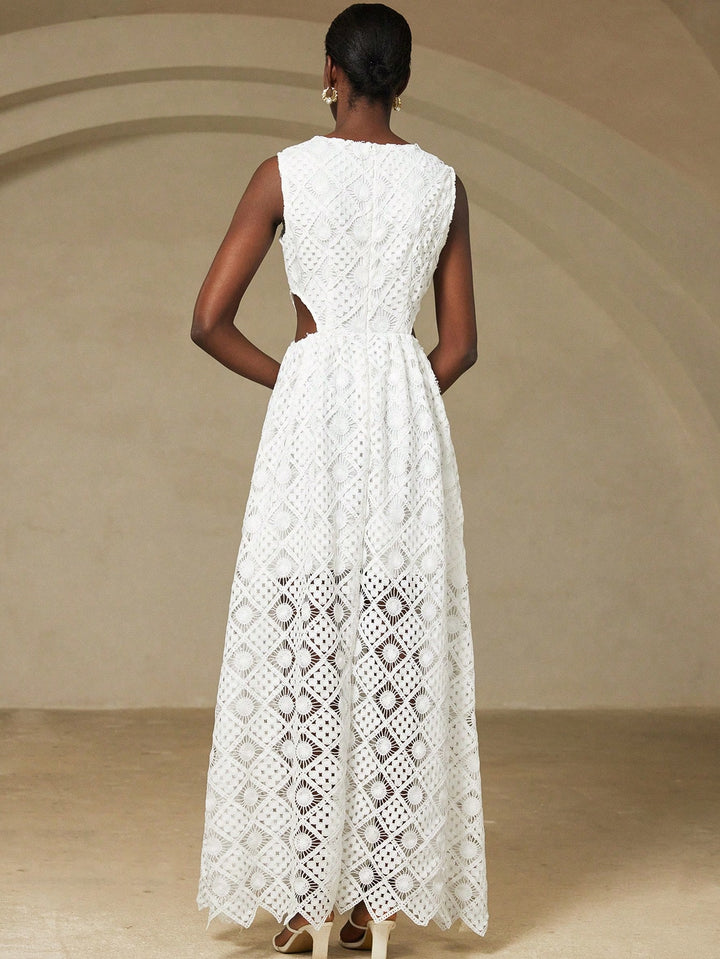 Rochie maxi SHEIN, alb