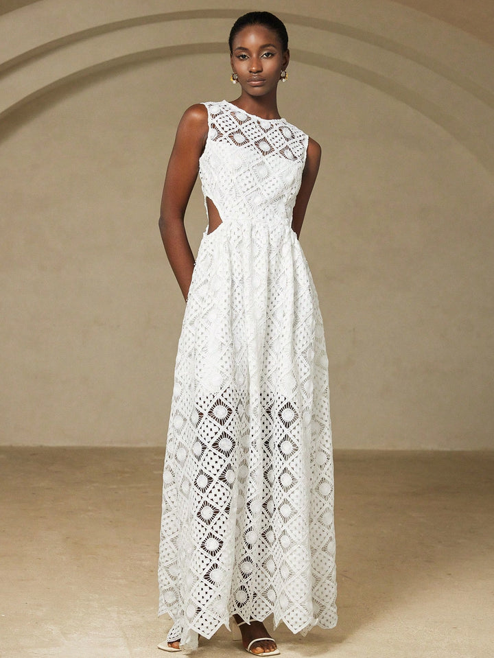 Rochie maxi SHEIN, alb