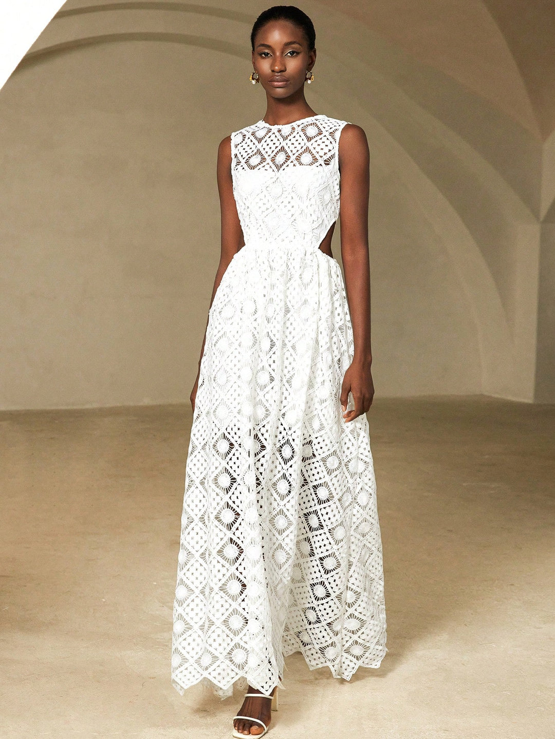 Rochie maxi SHEIN, alb