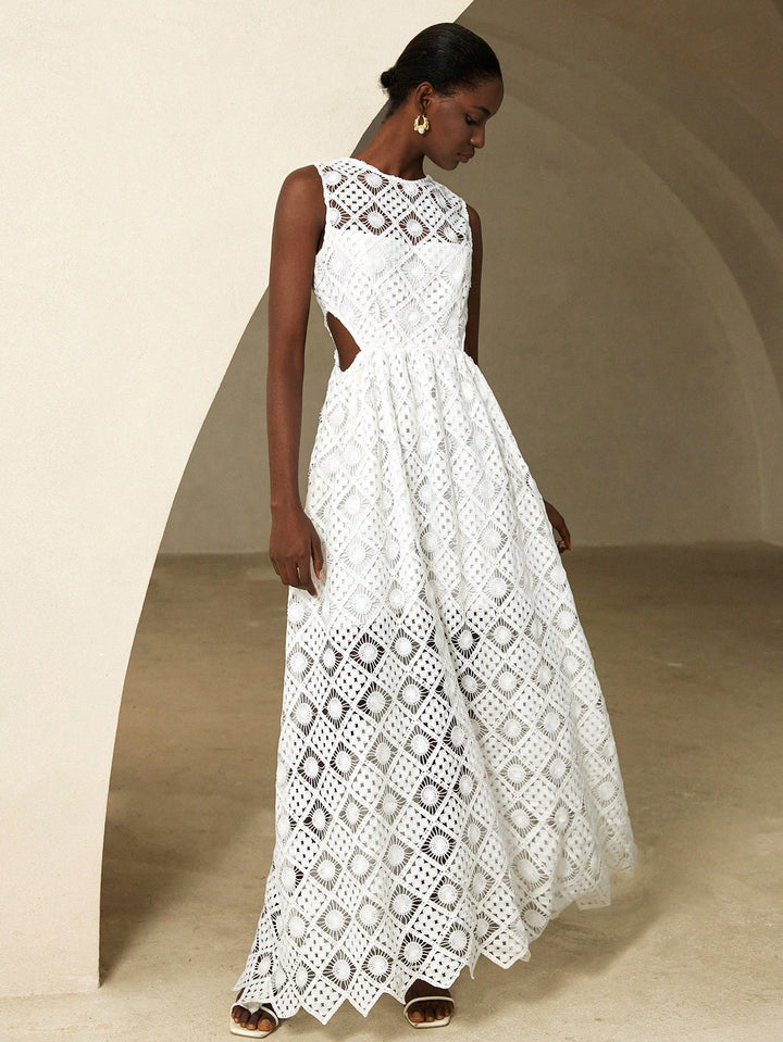 Rochie maxi SHEIN, alb