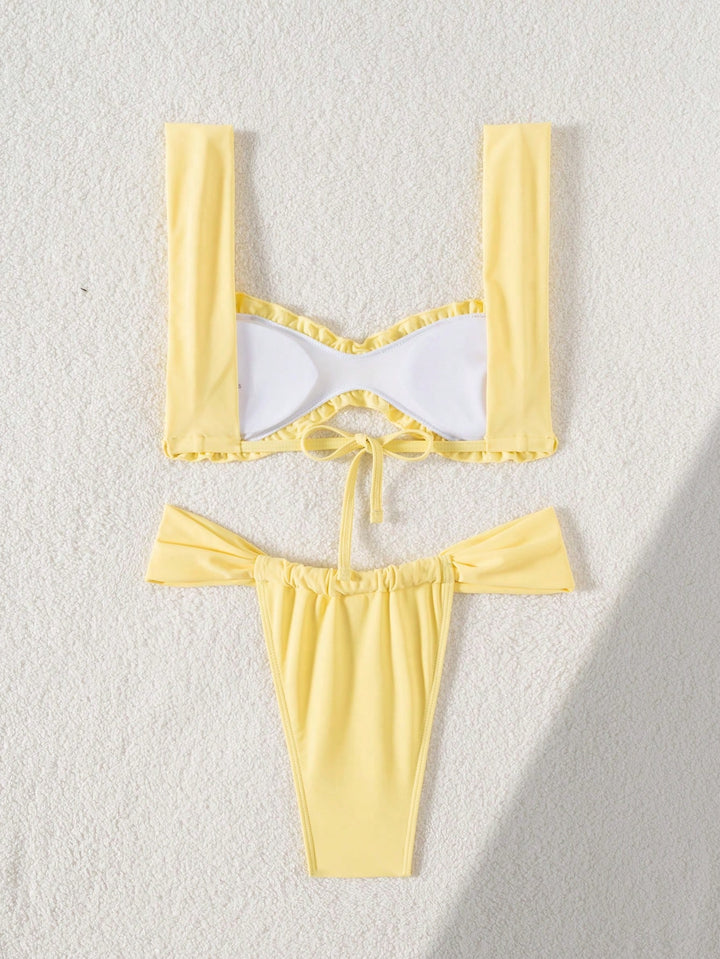 Costum de baie SHEIN, galben