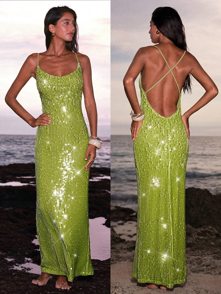 Rochie maxi SHEIN, verde