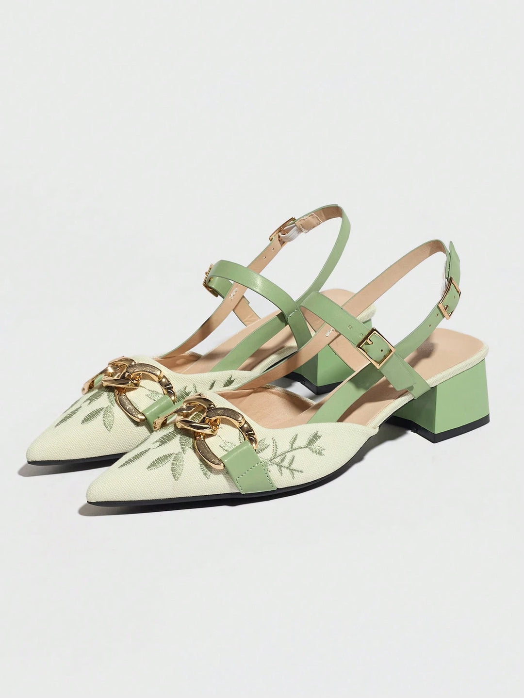 Pantofi cu toc SHEIN, verde