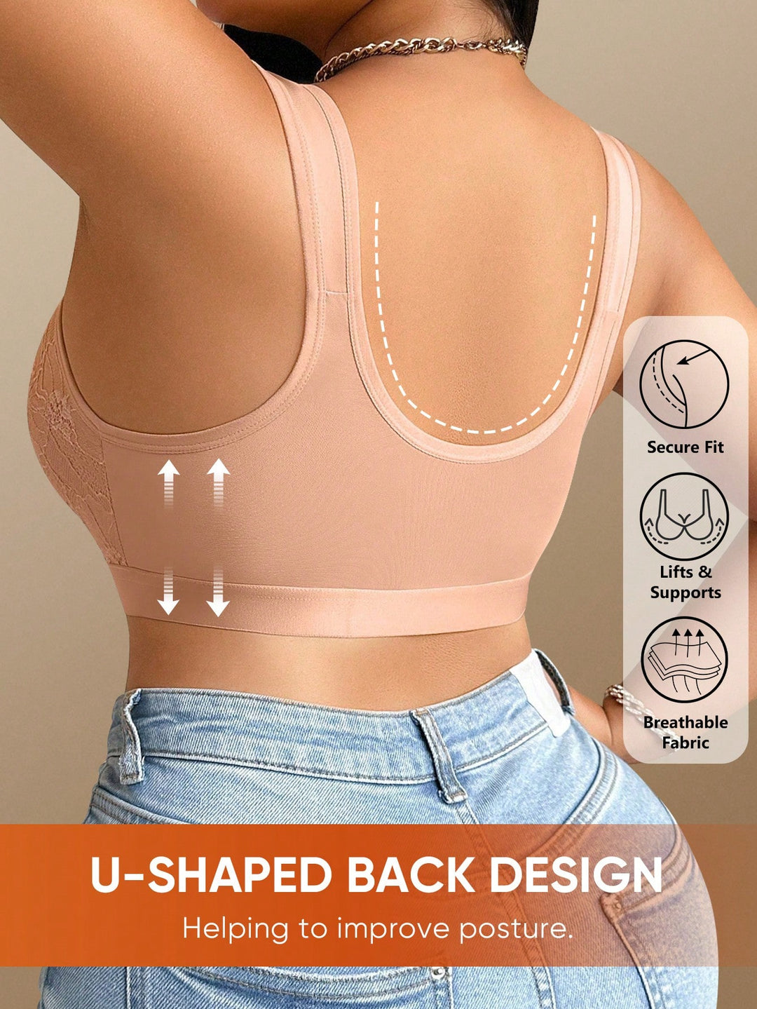 Sutien SHEIN, crem