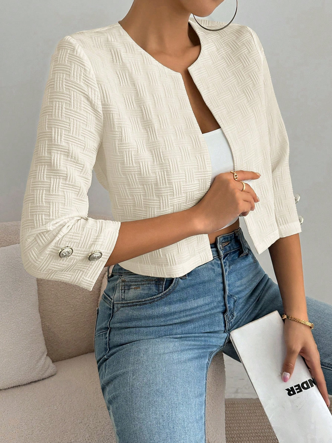 Cardigan SHEIN, crem