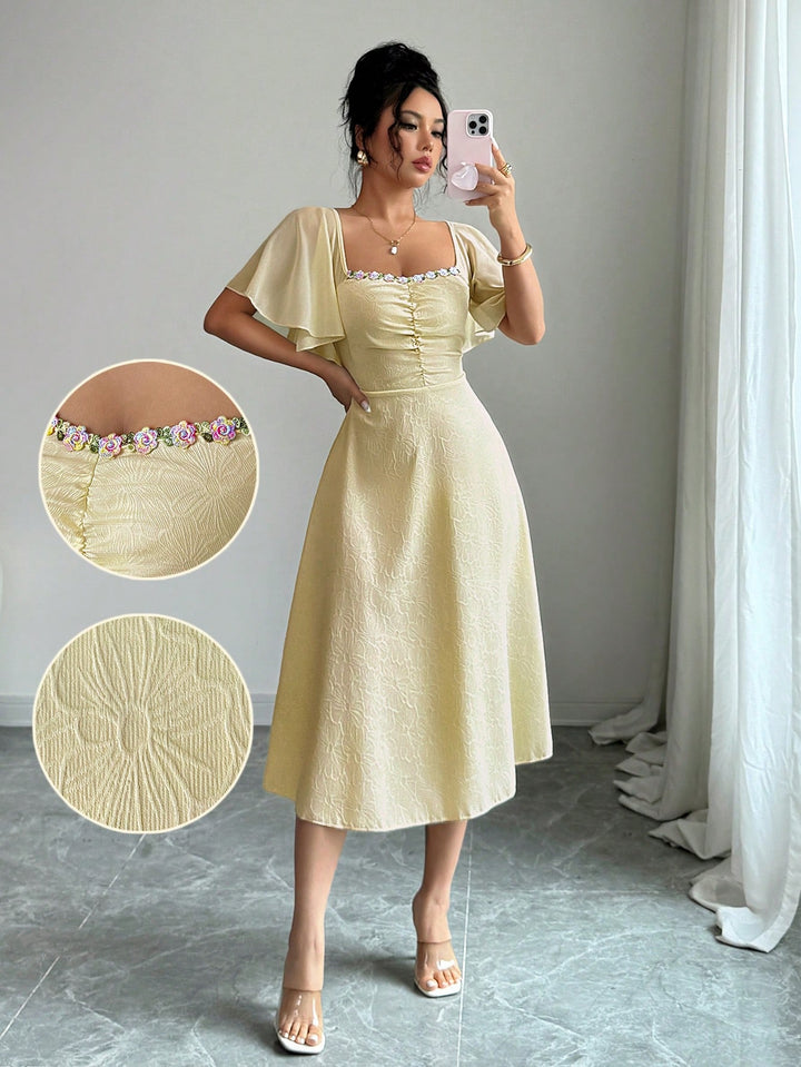 Rochie midi SHEIN, galben