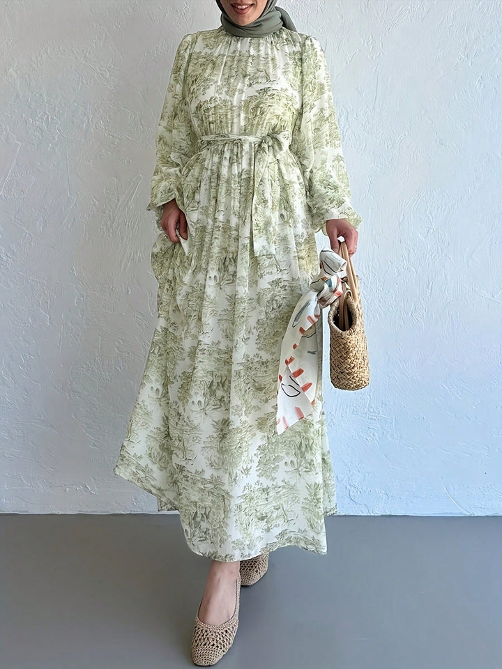 Set caftan și jalabiya SHEIN, verde