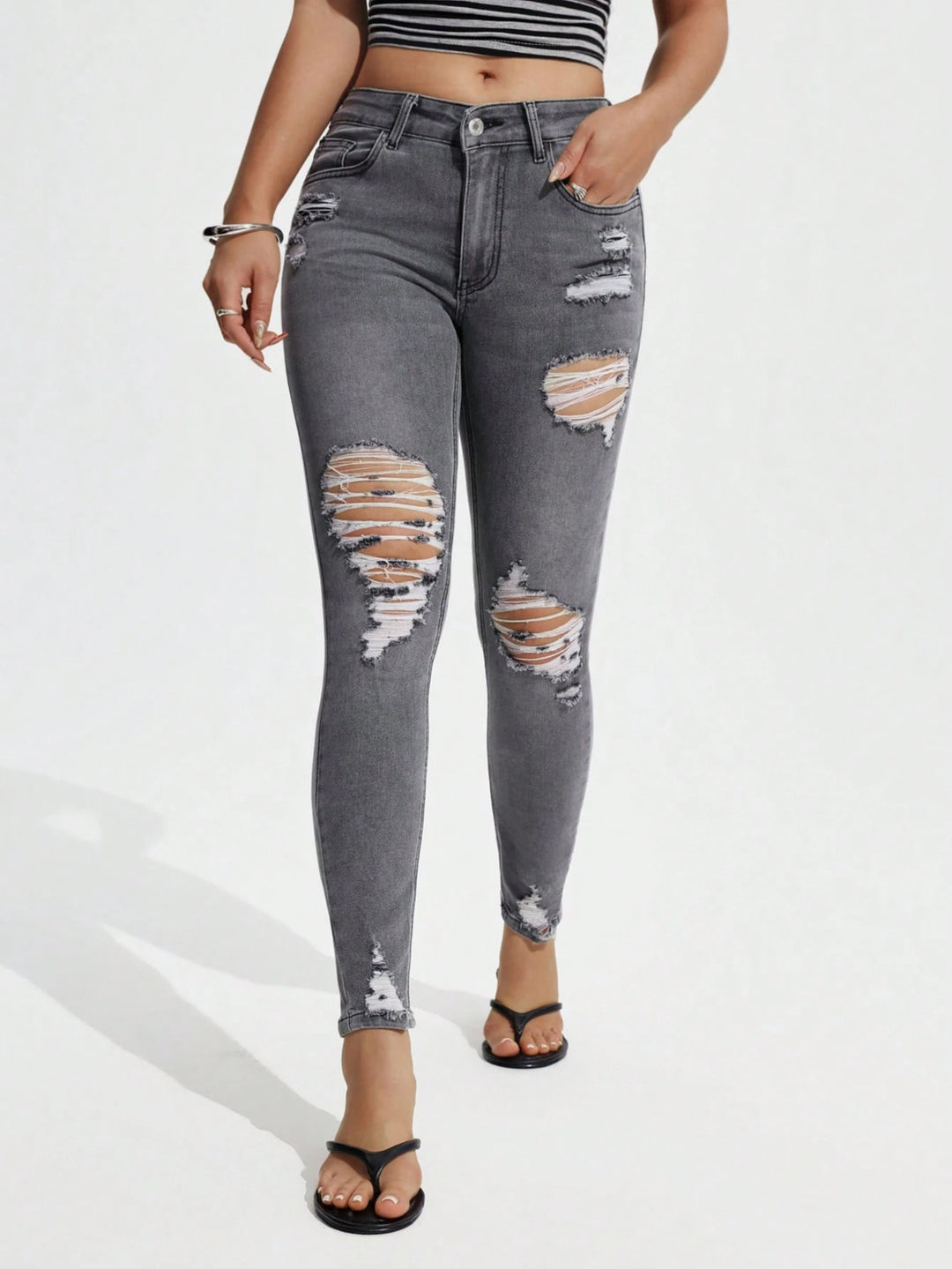 Jeans SHEIN, gri