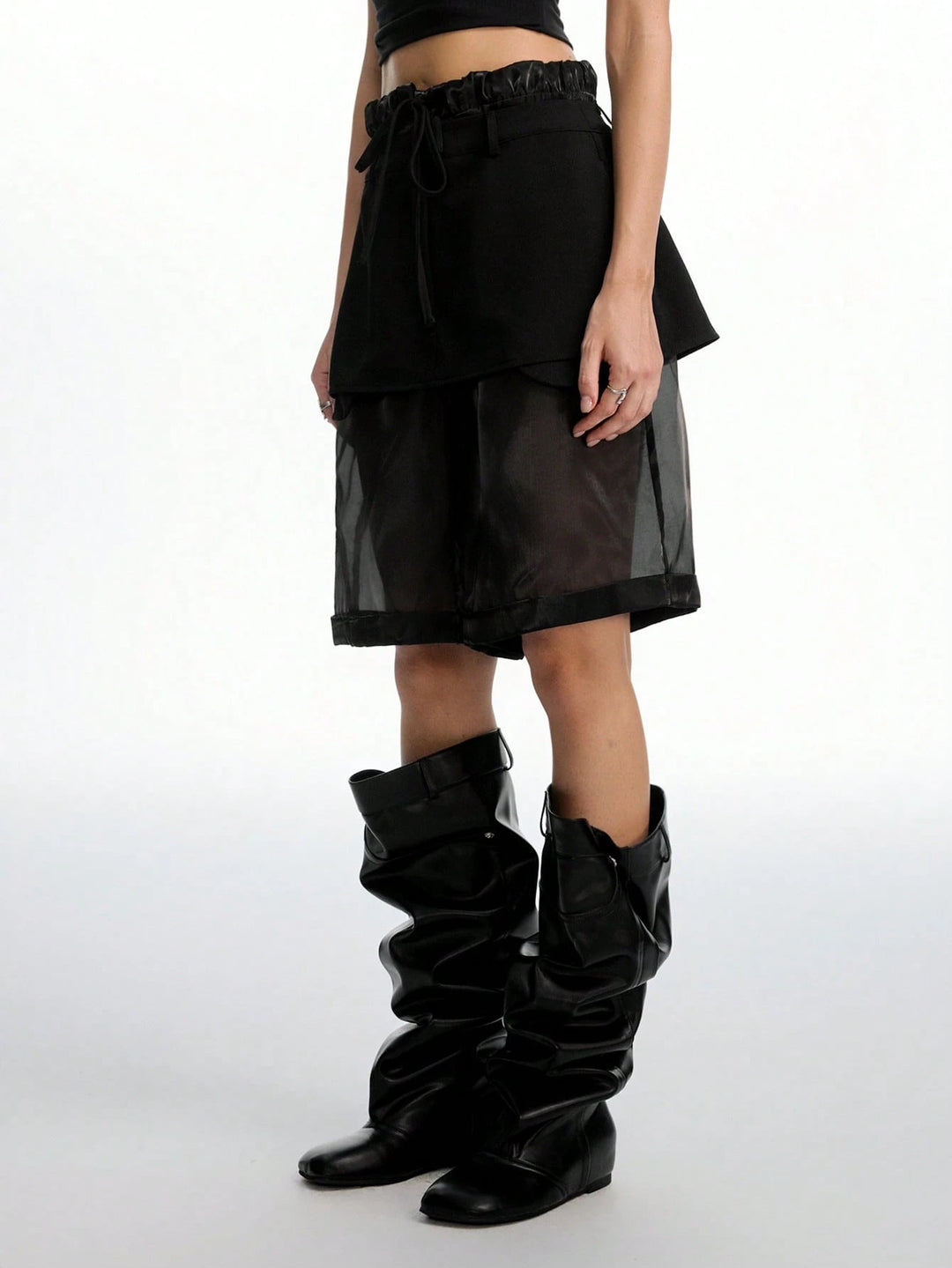 Pantaloni scurți SHEIN, negru