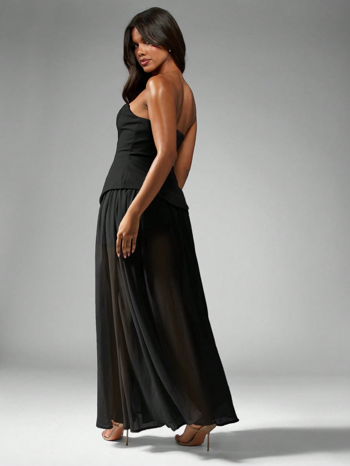 SHEIN maxi ruha, fekete