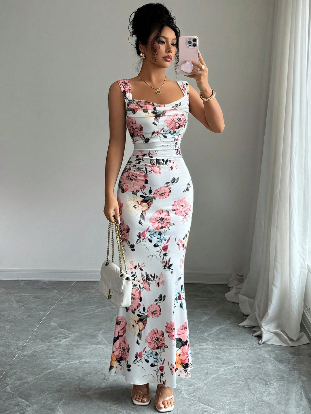 Rochie maxi SHEIN, mix culori
