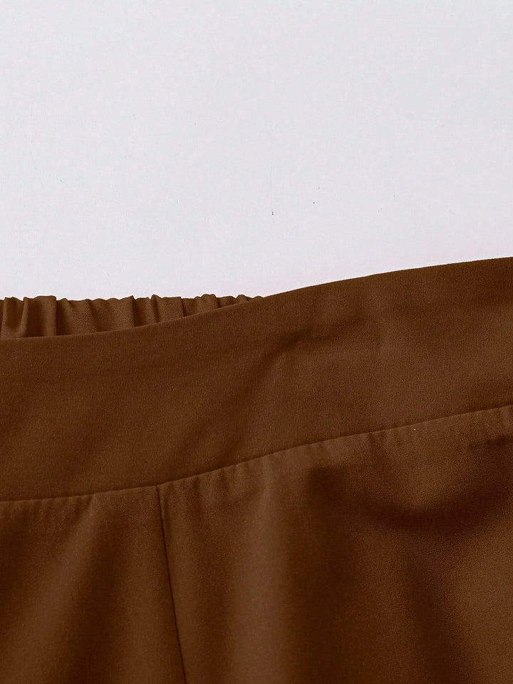 Pantaloni SHEIN, maro