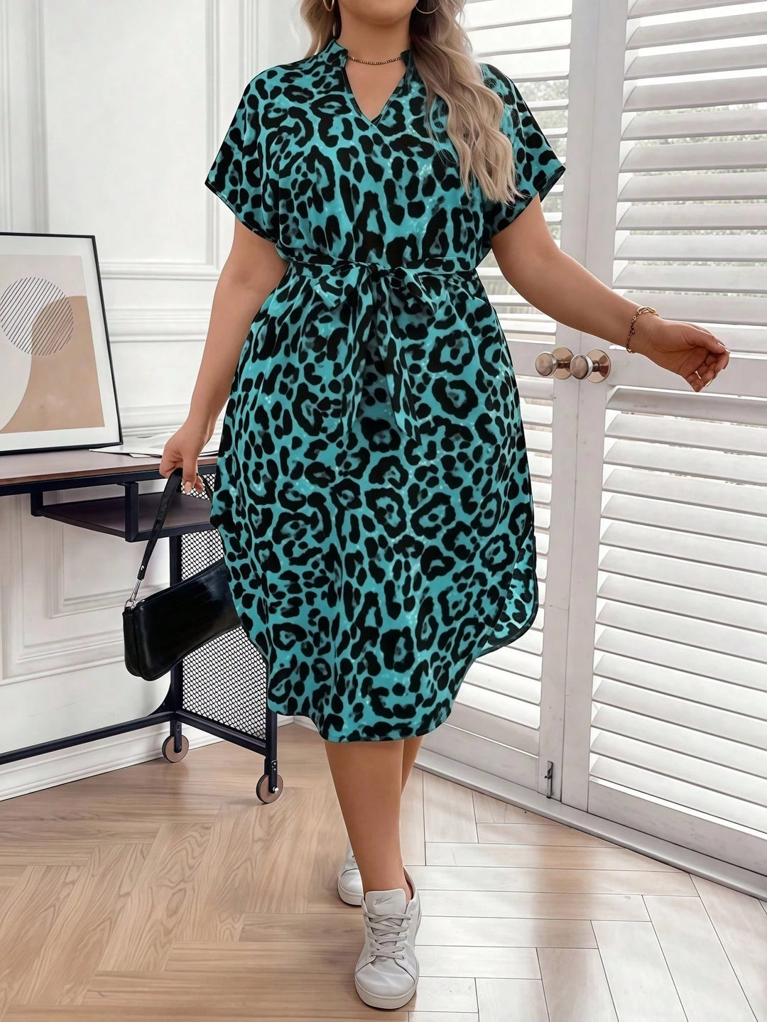 Rochie midi Shein, mix culori