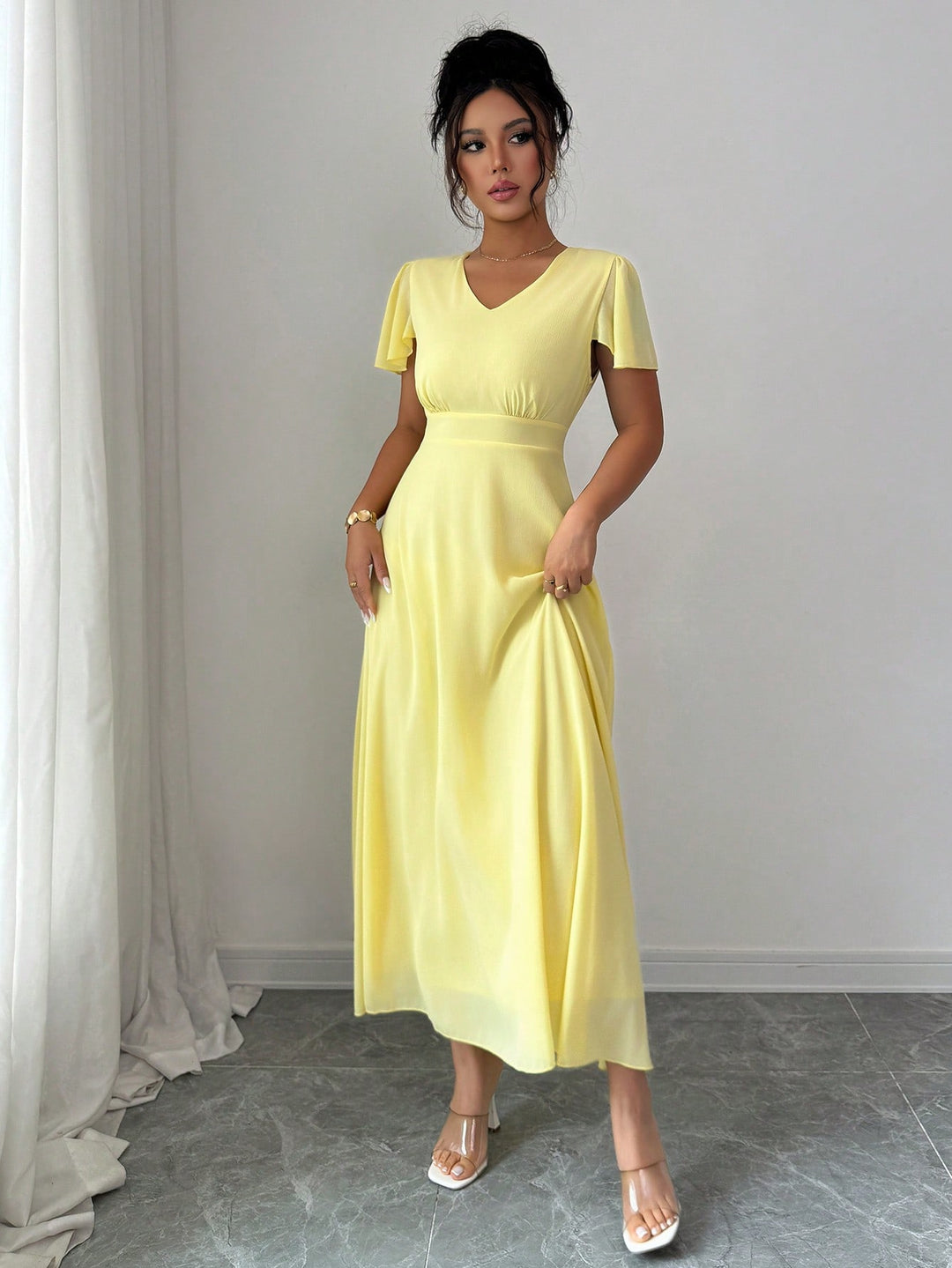 Rochie maxi SHEIN, galben