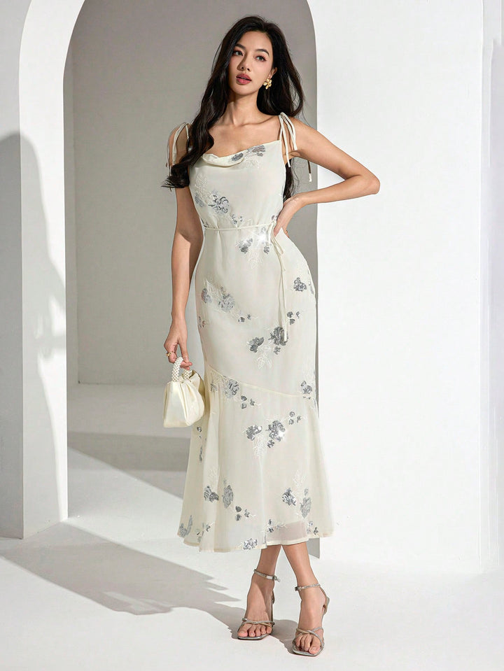 Rochie maxi SHEIN, bej