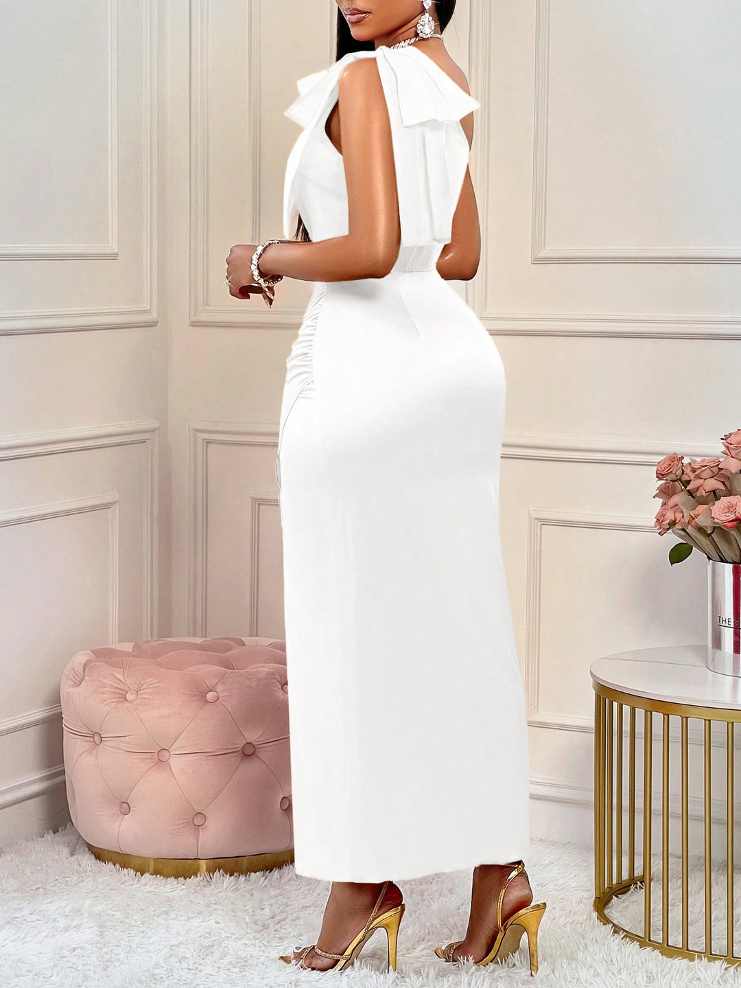 Rochie maxi SHEIN, alb